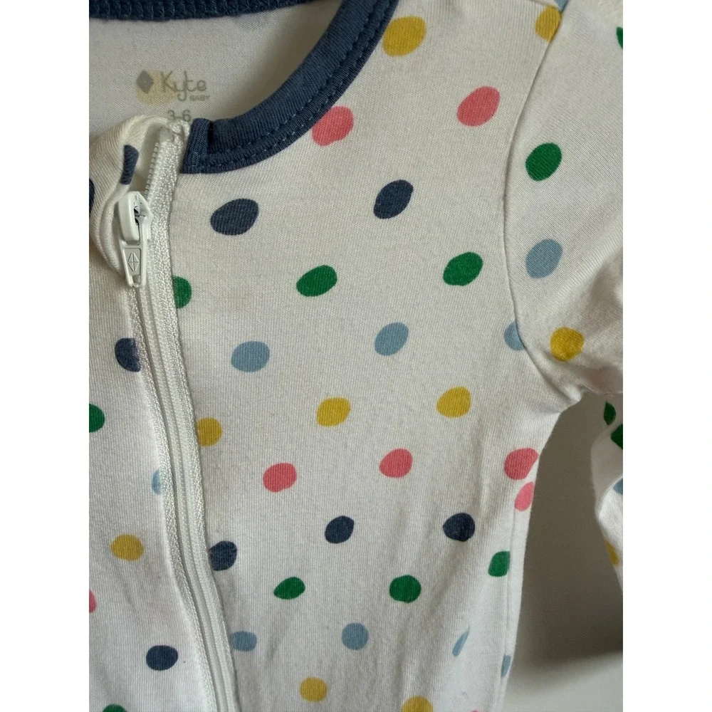 Kyte Baby Bamboo Footie Sleeper Multi Color Polka Dot 3-6 Months